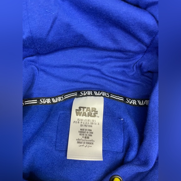 Disney Parks Star Wars Darth Vader Blue security Hoodie sweatshirt LARGE, XL - Picture 10 of 11